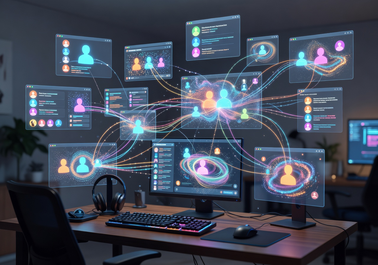 Online community gathering on digital platforms