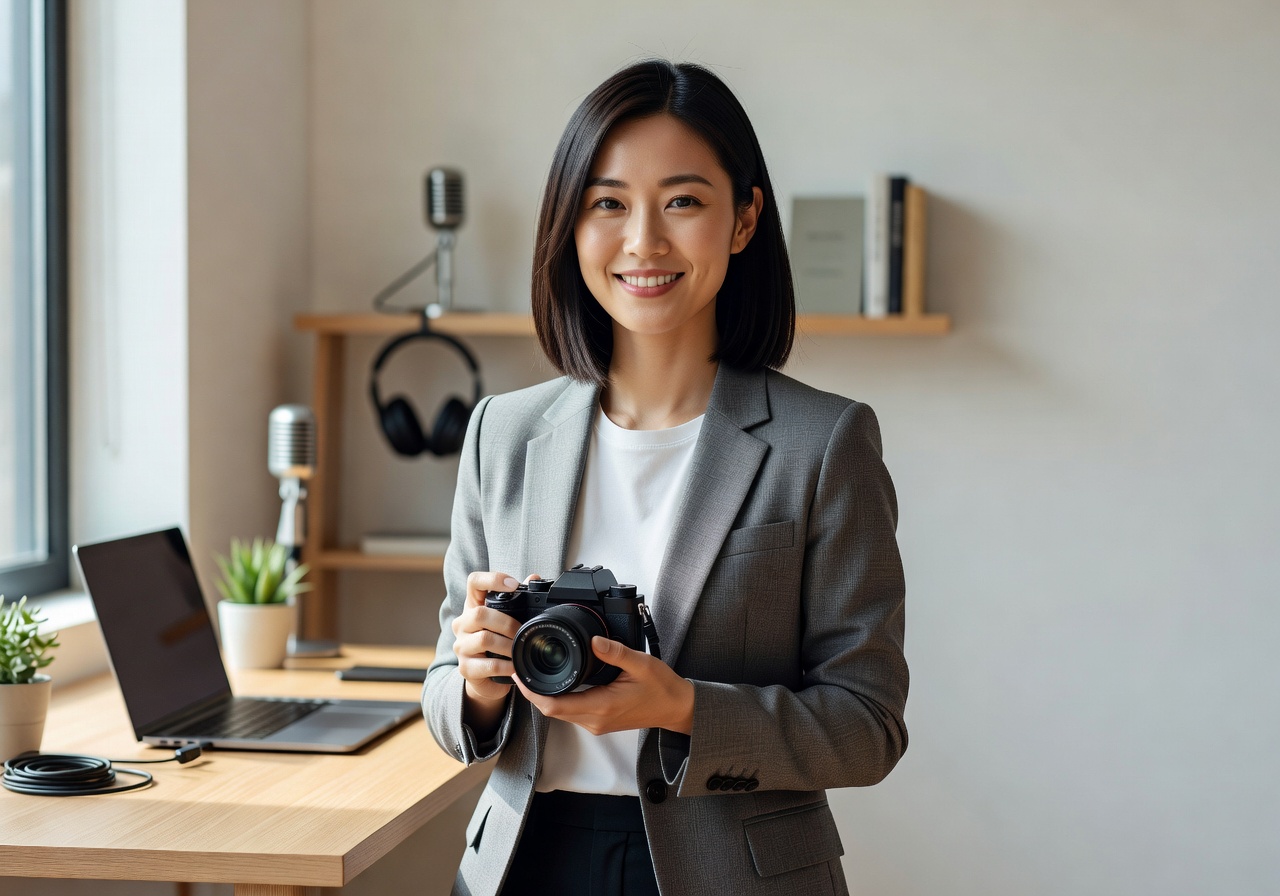 Sarah Chen content creator portrait