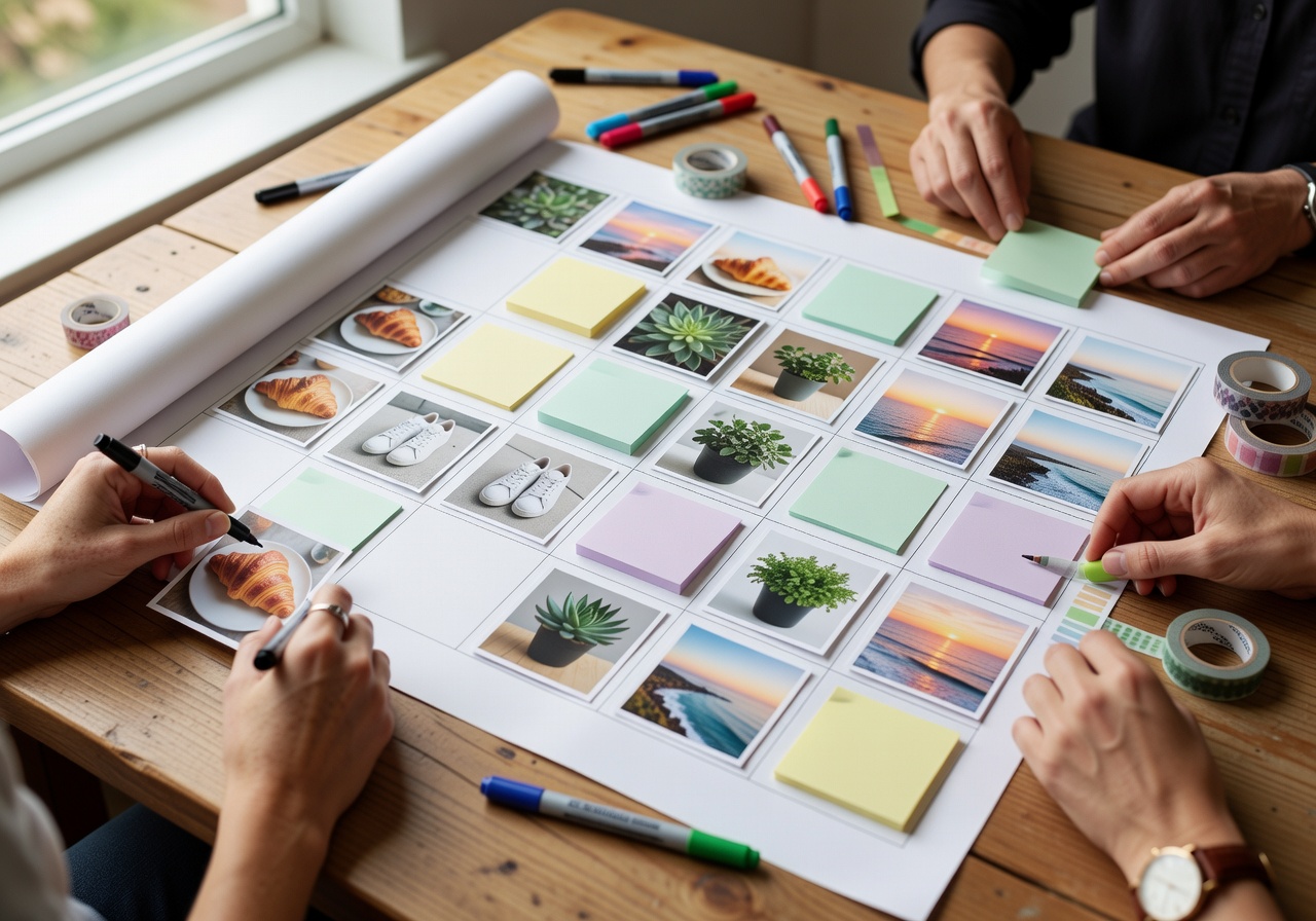 Social media content calendar planning