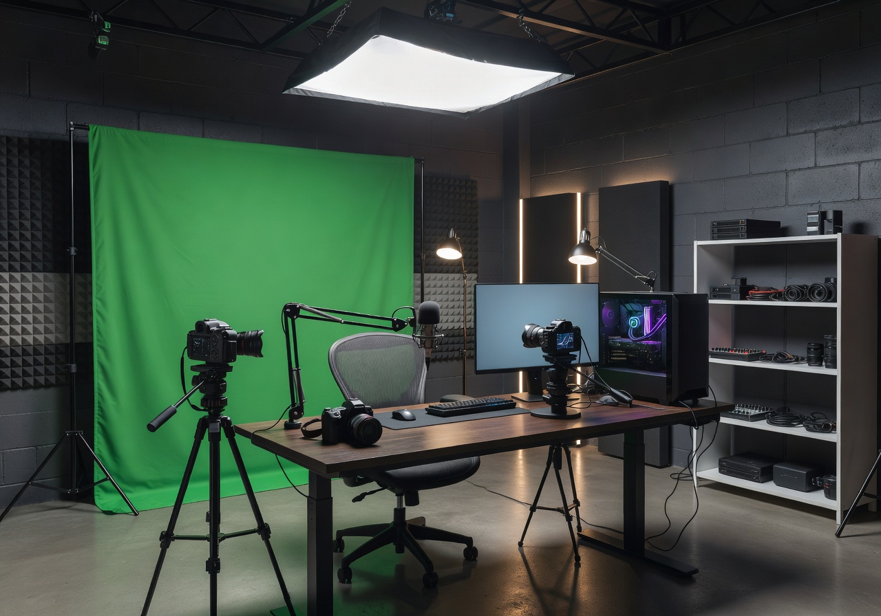 YouTube creator economy studio setup